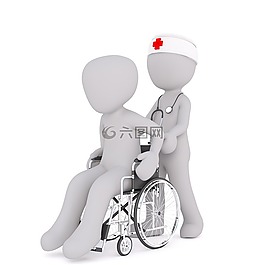 病人护理,白人男性,3d模型