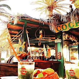 酒吧,异国情调,海滩