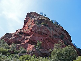 红色的岩石,红炻器,山