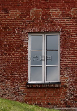 窗口,老,城堡窗口