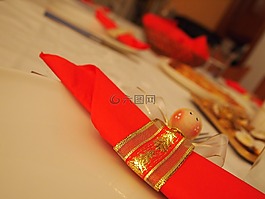 餐巾,装饰,餐巾环