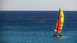 双体船,船,海