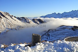 山,大格洛克纳山,雾