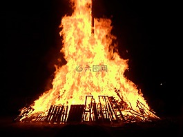 篝火,火焰,救
