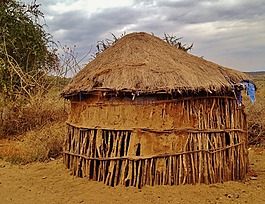 小屋,住宅,非洲