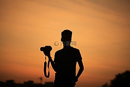 晚上,颜色,侧影