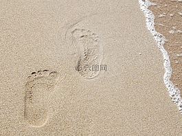 痕迹,沙,海