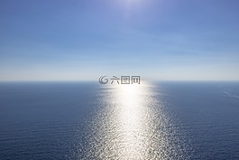 蓝色,海,空