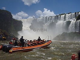 瀑布,大瀑布,船