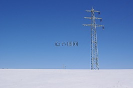 输电塔,电源,冬天