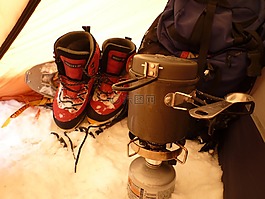山,露营,火炉