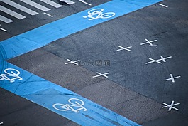 自行车路径,交界处,自行车