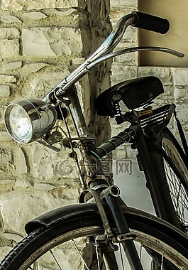 自行车,老,复古