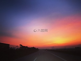 日落,天空,橙色