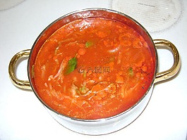 汤,蔬菜汤,午餐