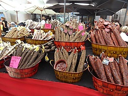 腌制的肉类,地中海,市场