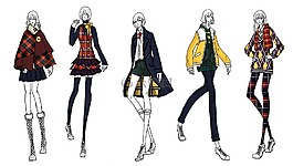 服装,素描,图
