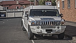 悍马,车,伸展