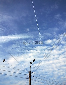 天空,电线,热力学