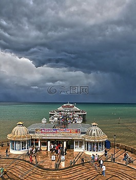 码头,海边,天空