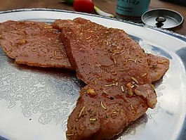 肉,猪,牛排