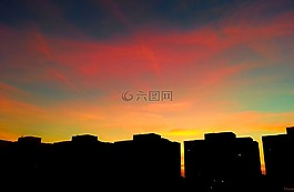 匈牙利德布勒森,傍晚时分,日落