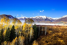 中国,北疆,雪山