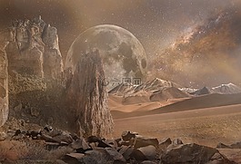 奇幻景观,干,火星