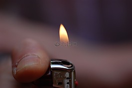 打火机,手指,点火