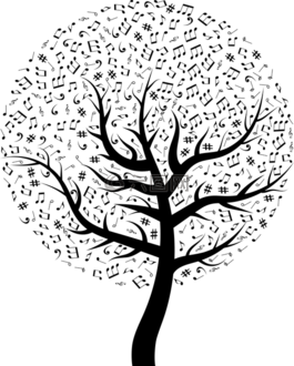音乐,树,歌