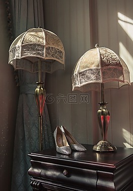 灯,办公桌,阳光