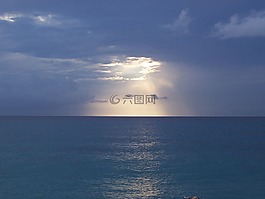 海,日落,陆战队