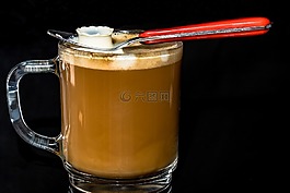 咖啡杯,café au lait,咖啡泡沫
