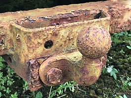 拖车顺利,生锈,老车