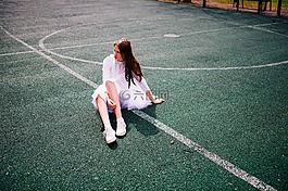 网球场,女孩,芭蕾舞