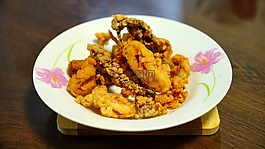 食物,油炸,鸡腿