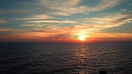 日落,布赖顿,码头