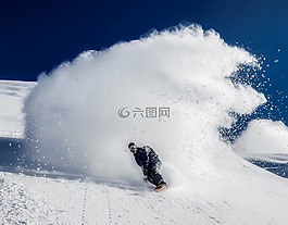 滑雪,滑雪坡,山