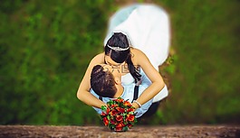 婚礼,新郎,互相拥抱