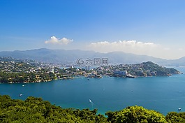 阿卡普尔科,海滩,蓝色