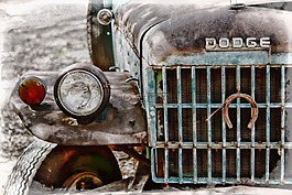 旧卡车,道奇,锈
