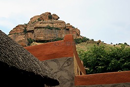 basotho 村,建筑的角,adobe