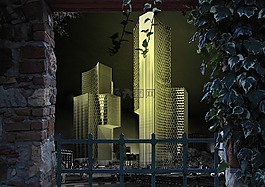 数字艺术,城市,摩天大楼