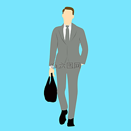 商人,走到工作的,保持袋