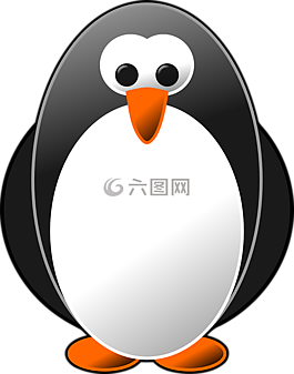 linux的,企鹅,黑
