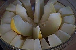 瓜,哈密​​瓜,切片