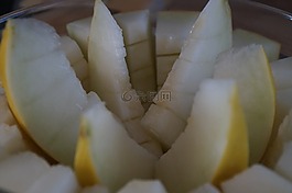 瓜,哈密​​瓜,切片