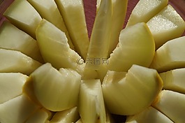 瓜,哈密​​瓜,切片