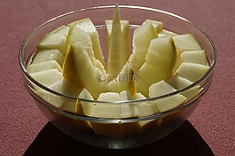 瓜,哈密​​瓜,切片