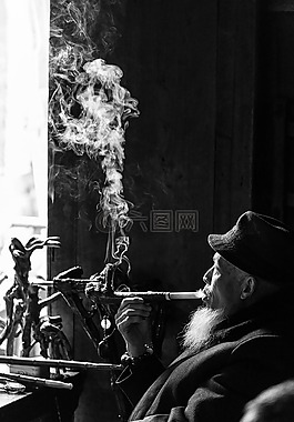 彭鎮,老人,黑白